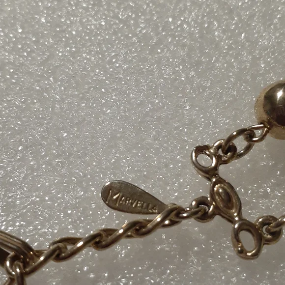 Marvella 2 strand goldtone beaded necklace - Picture 3 of 3